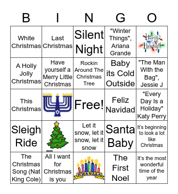 HAPPY HOLIDAYS Bingo Card