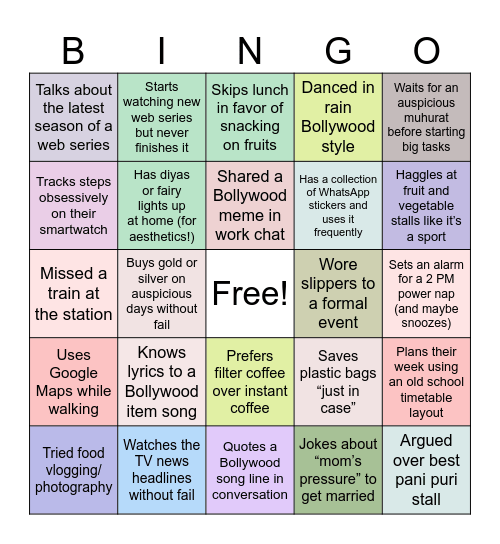 Oh Wait, It’s Bingo! Bingo Card