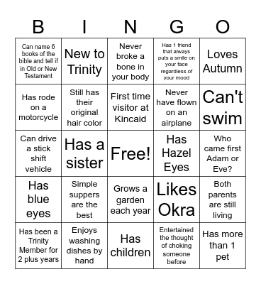 Being Real! Bingo Card