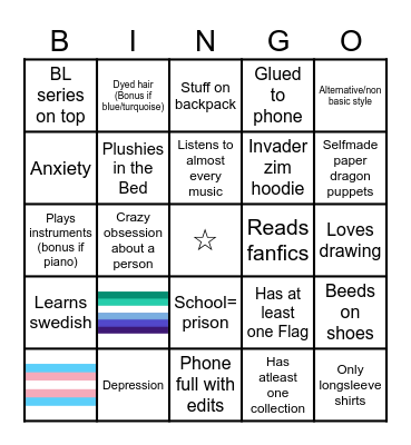 How similar are you to me? Bingo Card