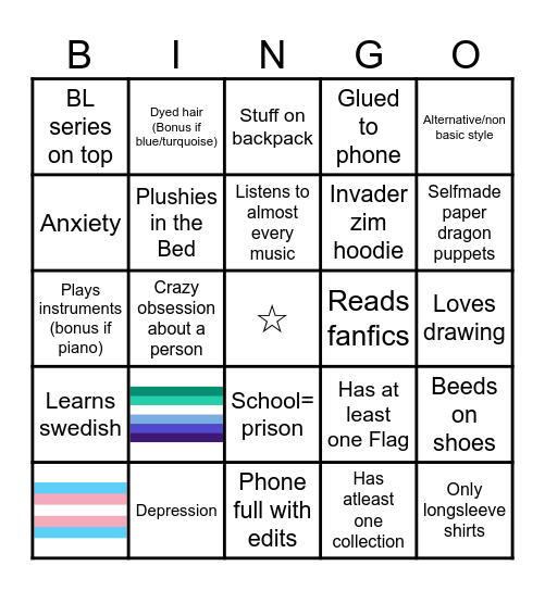How similar are you to me? Bingo Card