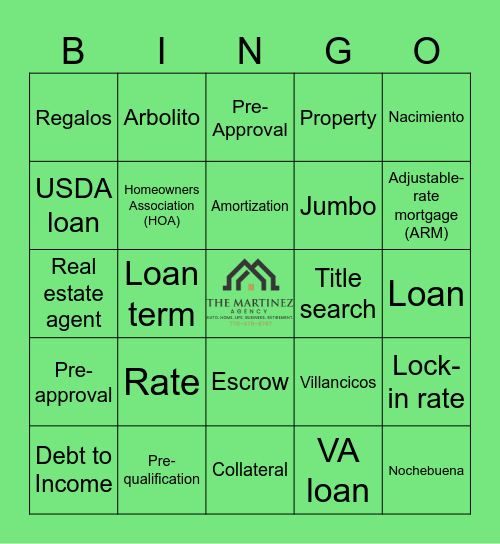 The Martinez Agency - Shanahan Martinez Bingo Card
