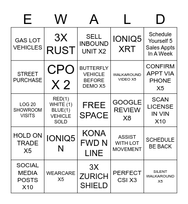 SEPTEMBER BINGO SPIFF Bingo Card