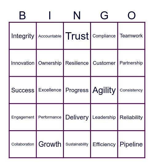 BUZZWORD BINGO Card