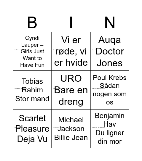 90 års fødselsdag Bingo Card