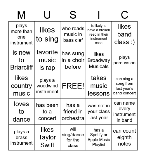 Find Someone Who..... Bingo Card