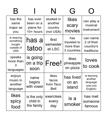 Bingo Card