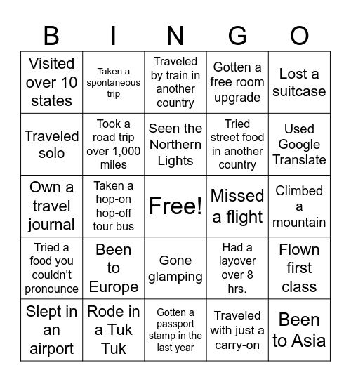 BINGO Card