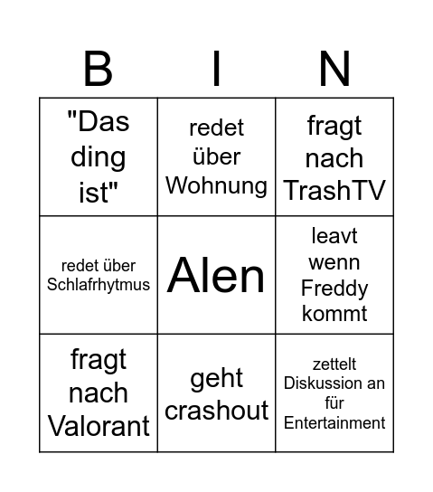 Helena Bingo Card
