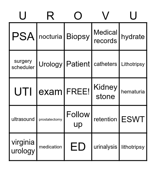VU BINGO Card