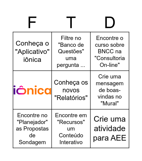 Navegação iônica - EI Bingo Card