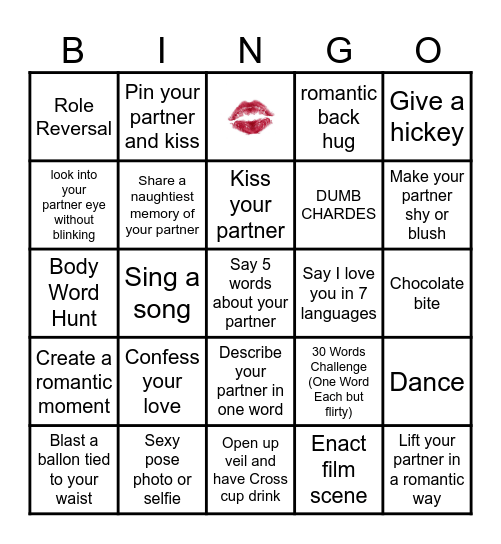 LOVE Bingo Card