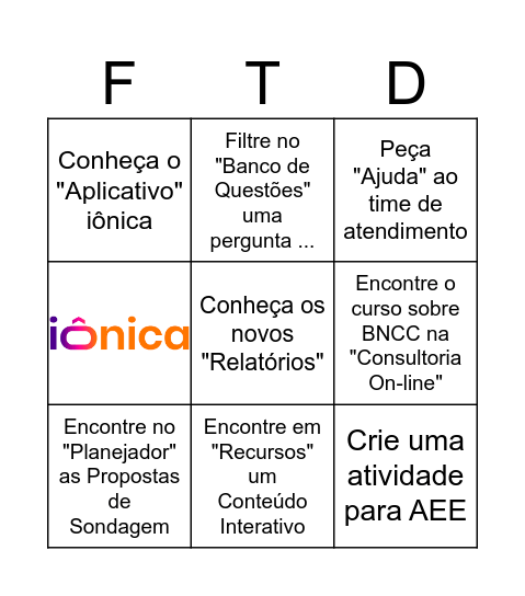 Navegação iônica - EI Bingo Card
