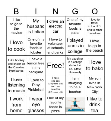 Tell Us About You-Advanced Bingo Card