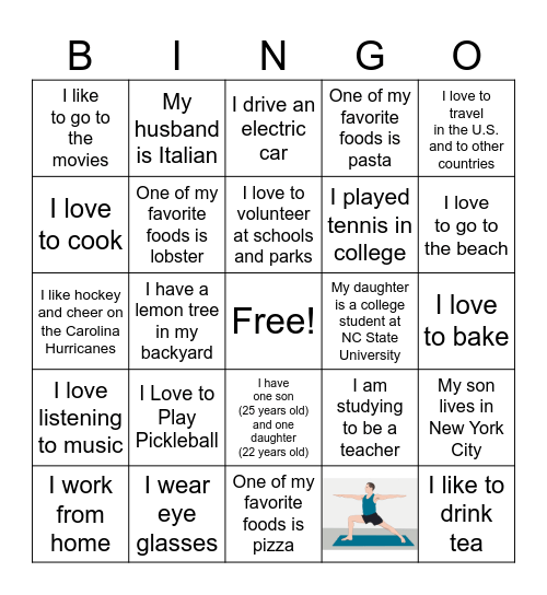 Tell Us About You-Advanced Bingo Card