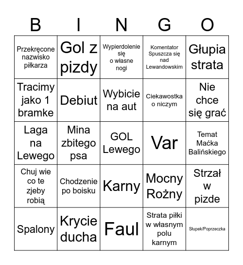 Polska kadra zgrupowanie wrzesień 2025 Bingo Card