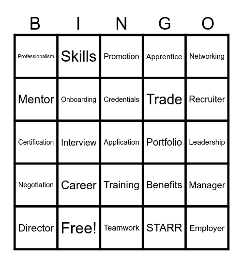 Office of Career Development Bingo Card
