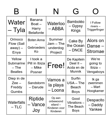 Test Bingo Card