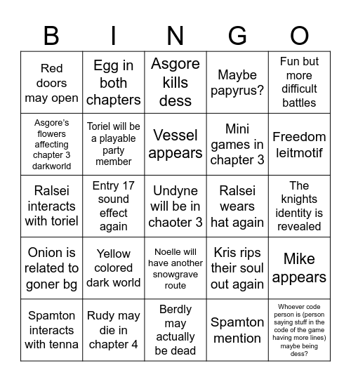 Untitled Bing Bingo Card
