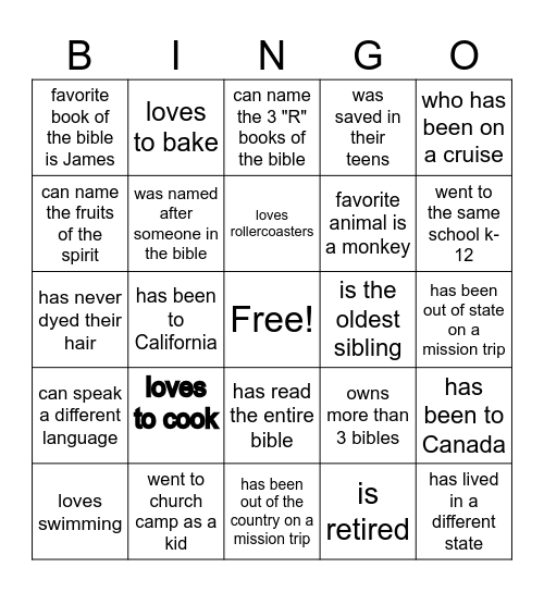Someone who... Bingo Card