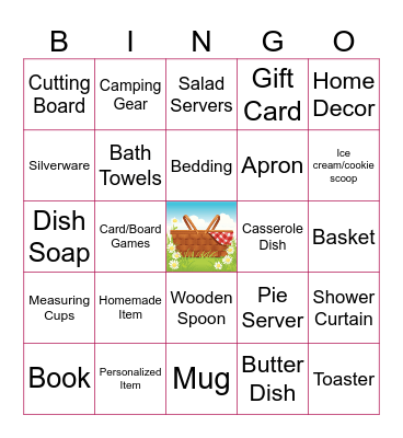 BRIDAL SHOWER GIFT Bingo Card