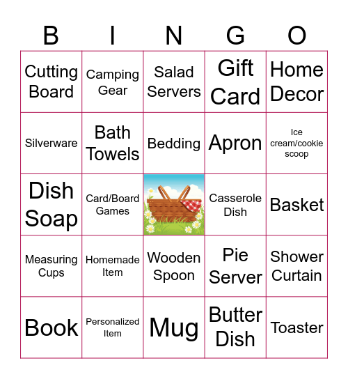 BRIDAL SHOWER GIFT Bingo Card