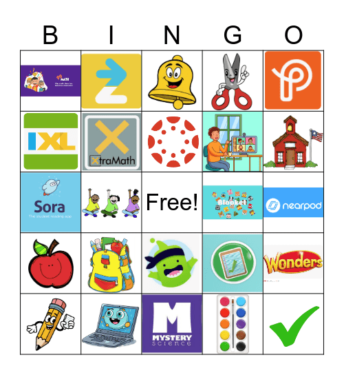 Back to School Bingo Card