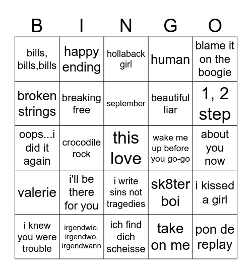Rudelbingo Card
