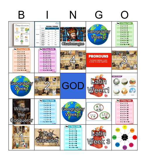 Cycle 2 Bingo Card