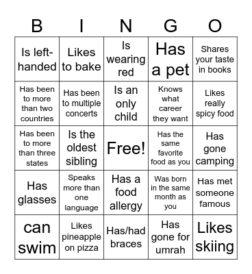 Icebreaker Bingo: Find Someone Who Bingo Card