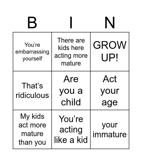 NGU Bingo Card