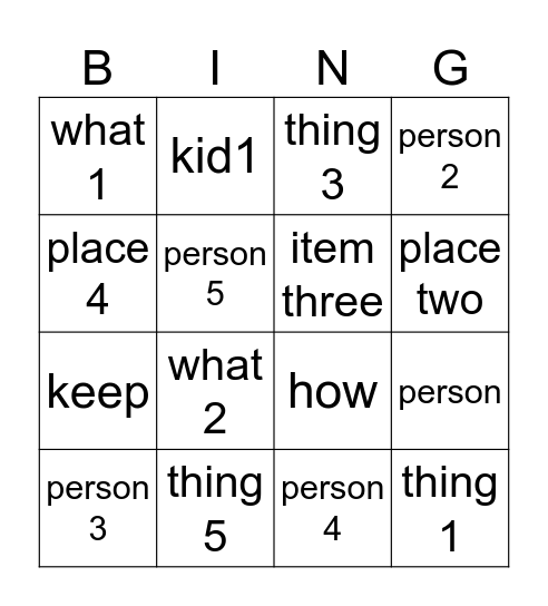 Book Club Bingo Card