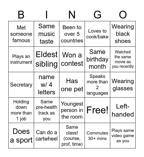 AEA BINGO Card