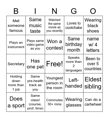 AEA BINGO Card