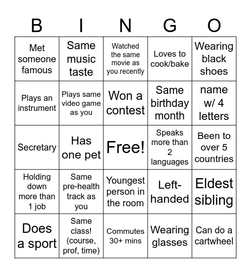 AEA BINGO Card