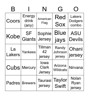9/2/25 Bingo Card