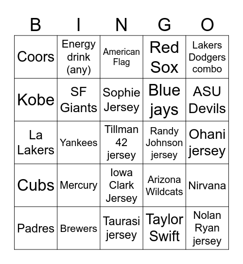 9/2/25 Bingo Card