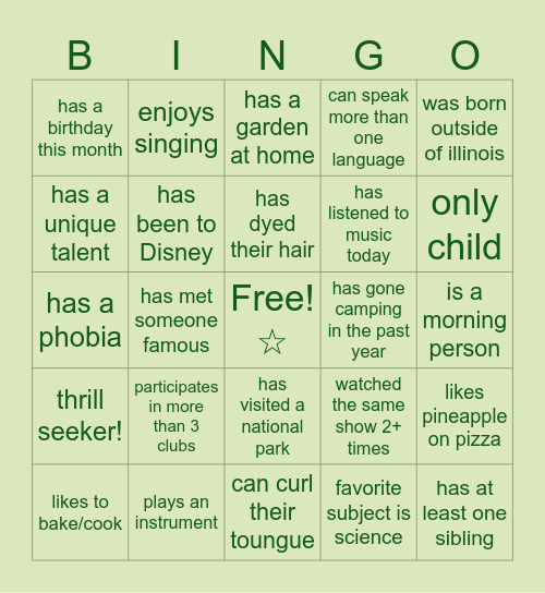 ⋆｡°✩  enVHiro Bingo! Bingo Card