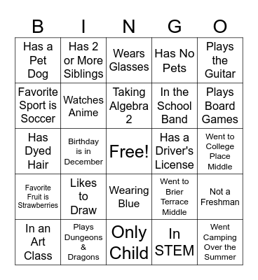 People Bingo - Meet HSM Bingo Card