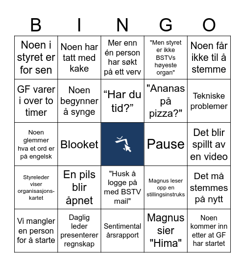BSTV GF-Bingo! Bingo Card