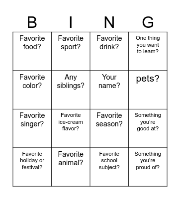 Bingo Card