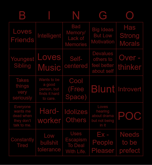 SOUL KIN BINGO Card