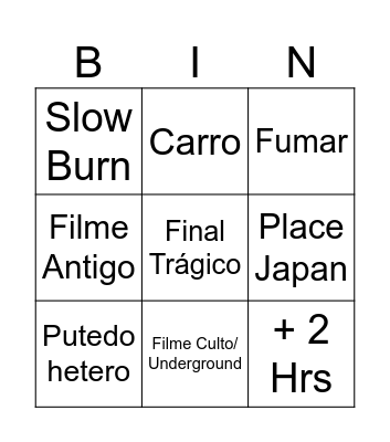 Mini Bingo Filme Vitor Bingo Card