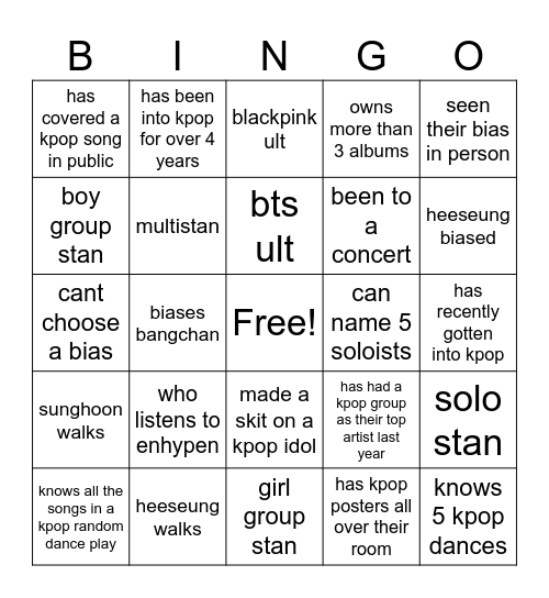 Find Someone.. Bingo! Bingo Card