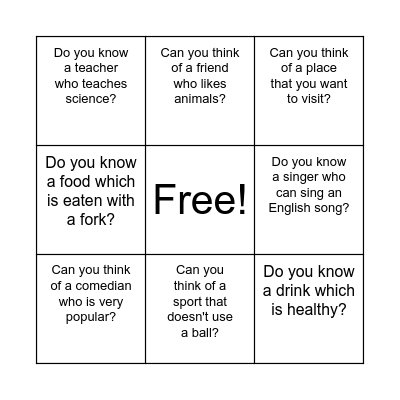 Bingo Card