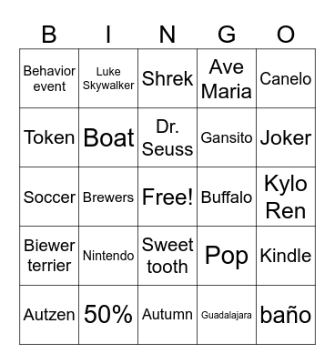 Spanish! Bingo Card