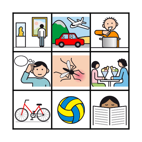 Summer Holidays Bingo Card