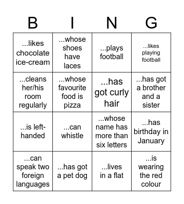 FIND SOMEONE WHO... Bingo Card