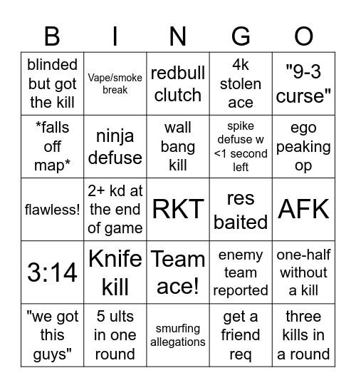 RKT CON 2025 Bingo Card