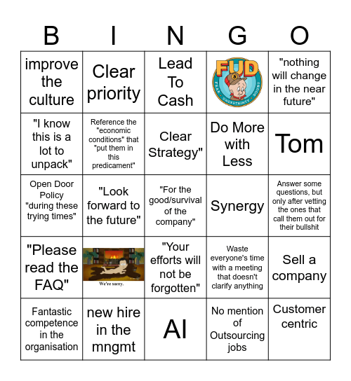 All Hands Meeting - 2 Bingo Card